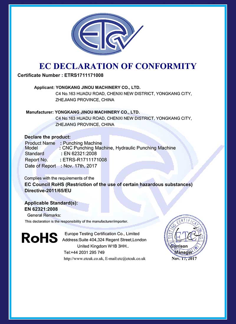 乌鲁木齐RoHS Certificate